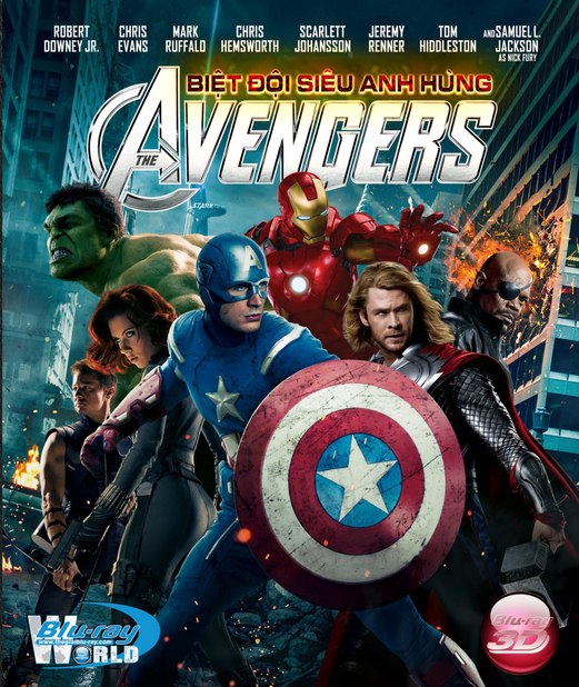 D101. The Avengers - BIỆT ĐỘI SIÊU ANH HÙNG 3D 25G (DTS-HD 7.1) 